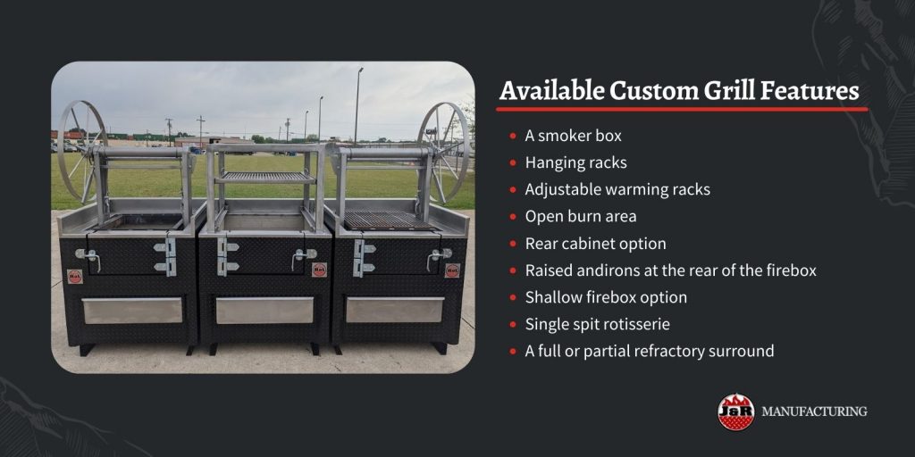 available custom grill features